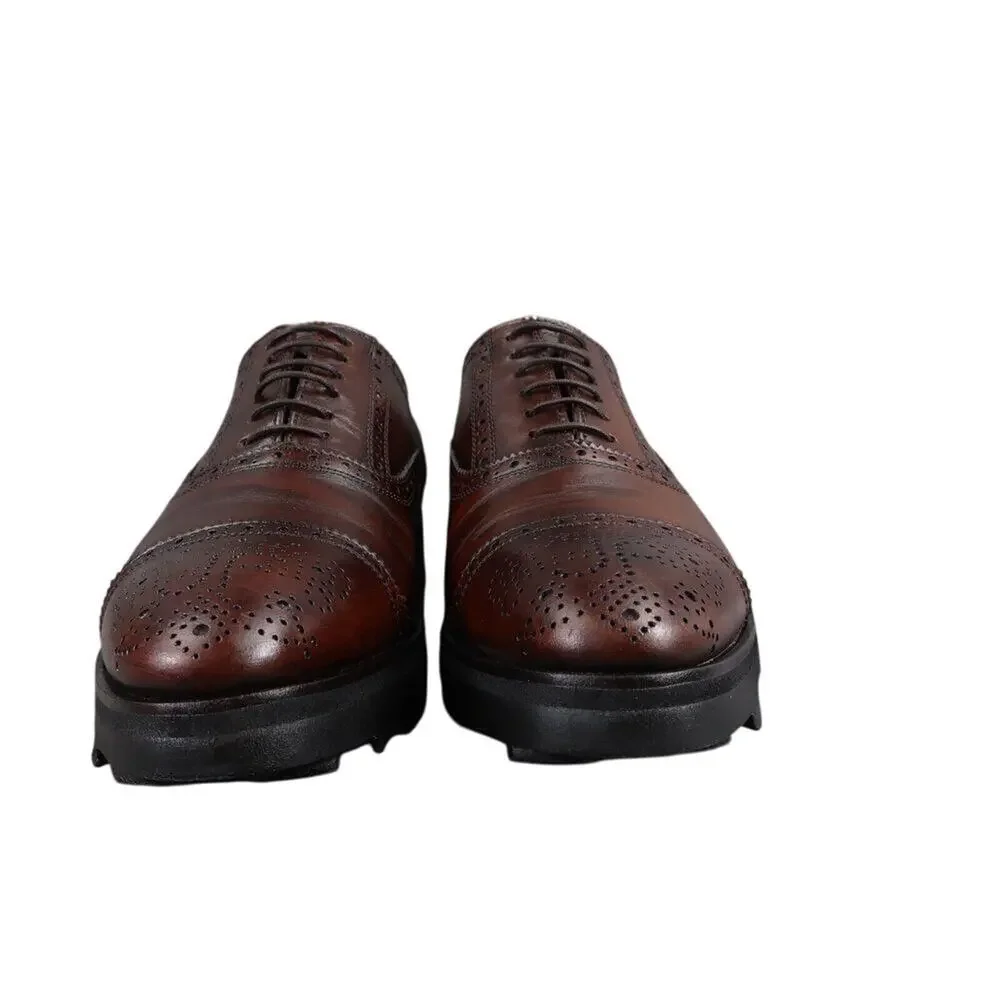John Fluevog Shoes Mens 8 Oxford Classic Lace Up Brogue Brandenburg Angel Banker